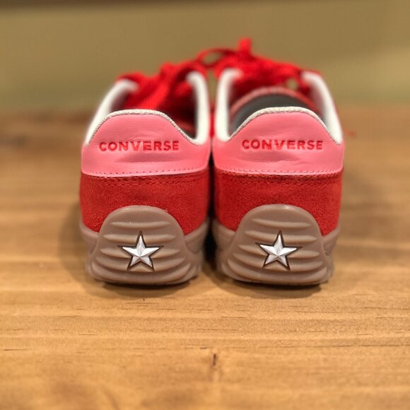Womens Converse Run Star Trainer Low Shoes - Red/ Pink - Picture 3 of 7